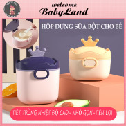 Hộp chia sữa bột cho bé hộp đựng đồ khô hình vương miện cao cấp hãng Baby