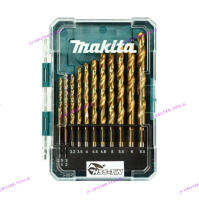 Makita D-72855 ชุดดอกสว่านเจาะเหล็ก สีทอง HSS-TIN 13 ดอก/ชุด