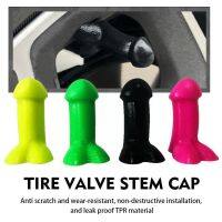 Automobile Luminous Valve Stem Cap 4Pcs Prank Penis Valve Shaped Cap Trucks Cover Cars Car Dust Tire Stem Tire Fits Wheel C V7S1