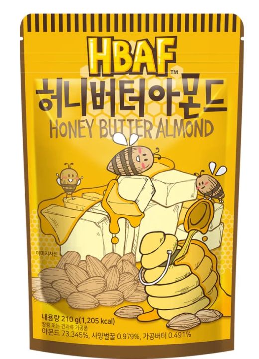 hbaf-almond-มี-2-รสชาติ-honey-butter-amp-wasabi-nbsp-อัลมอนด์เกาหลี-ถูกสุด