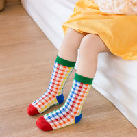 4 Pcslot Spring and Autumn 3-8T Childrens Socks Cartoon Baby Girls Socks Toddler Socks Mid Tube Socks Soft Baby Boys Socks