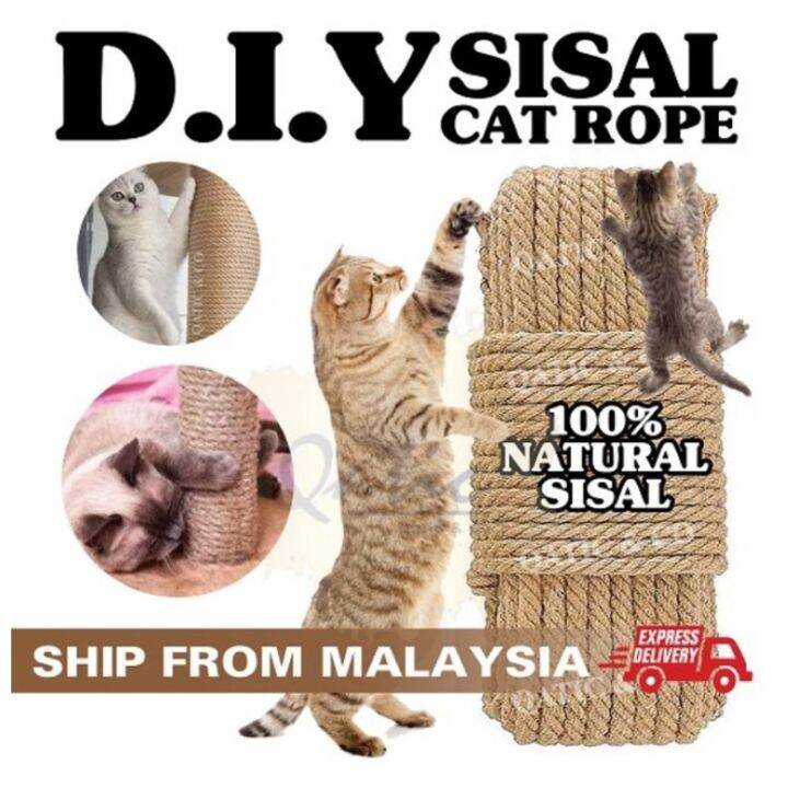 DIY Sisal Rope Cat Tree Scratching Post Climbing Replacement Sharpen