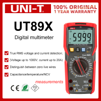 UT89X UNI-T มัลติมิเตอร์ดิจิทัลแบบมืออาชีพ True RMS NCV กระแส20A AC DC โวลต์มิเตอร์ตัวทดสอบแรงต้านทานประจุกระแสไฟฟ้า