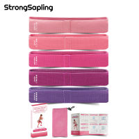 Fitness Resistance Bands 5-Pieces Set Indoor Training Fitness Booty Bands Strength Pilates Exercise Yoga Gym Workout Equipment