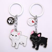New Cartoon French Bulldog Dog Keychain Cute Doll Key Chain For Woman/Men/Kids Creative Couple Ins Bag Pendant Car Key Ring Key Chains