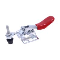 4pcs GH201A Metal Horizontal Vertical Toggle Clamp Quick-Release Fixture 80mm Red Toggle Clamps Hand Clip Tools