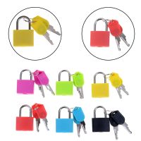 【YF】 New 6 colors Small Mini Strong Steel Padlock Suitcase Drawer Lock Luggage Case Keyed Anti-Theft Locks with 2 Keys