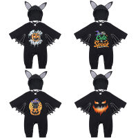 Umorden ใหม่มาถึงฮาโลวีนเสื้อผ้าสำหรับเด็กทารกหญิง Batbaby Bat เครื่องแต่งกาย Romper ฟักทอง Spook พิมพ์3-6M 6-12M 12-24M