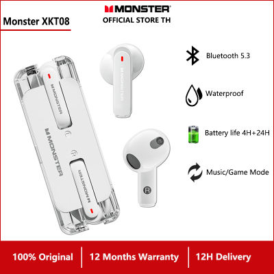 Monster Original XKT08 Gaming Headphones Ture Wireless Bluetooth Earphones 5.3 Low Latency Noise Reduction Earbuds Headset New xbn
