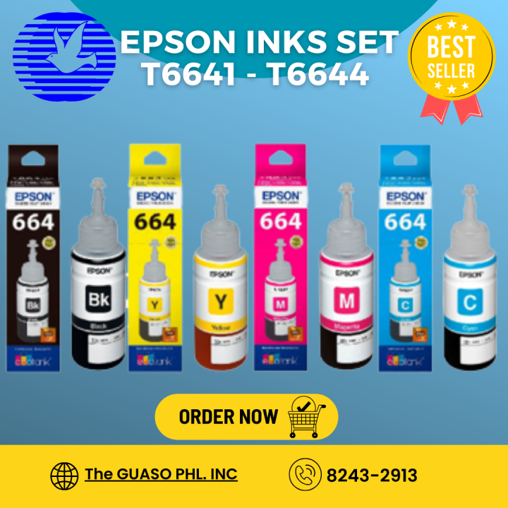 Epson Ink T6641 Black Original Ink Bottle 70ml Lazada Ph 8176