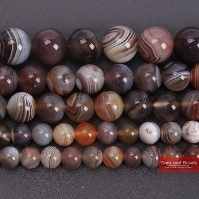 Wholesale Natural Stone Botswana Sardonyx Agates Round Loose Beads 6 8 10 12MM for Braceet Necklace Making BSAB10