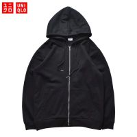 ▤✤△ M-5XL (40-110KG) Uniqlo เสื้อกันหนาว ไซส์ใหญ่ แฟชั่น ผู้ชาย แขนยาว เสื้อฮู้ด เสื้อกันหนาว ซิปหน้า มีเชือก หลวมๆ