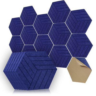 Sound Proof Panels Hexagon Self-Adhesive 12 Pcs Acoustic Panel, Sound Dampening Panel for Studio Office Home 5