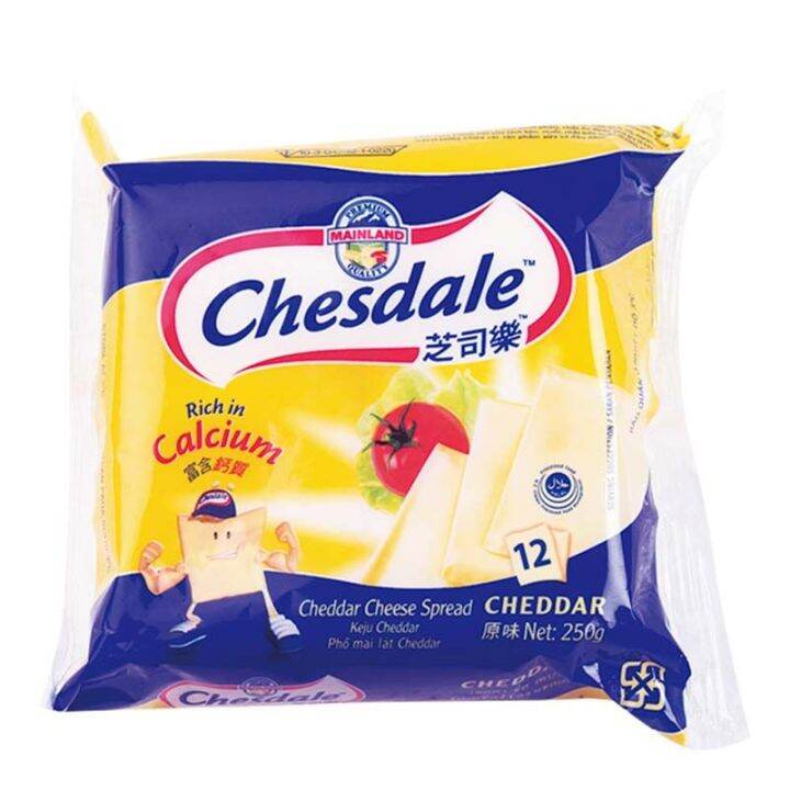 โปรคุ้ม ถูกดี เชสเดล เชดด้าชีสสไลซ์ รสธรรมดา 250 กรัม Chesdale Cheddar