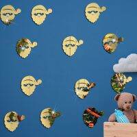 [COD] JM597 Claus three-dimensional acrylic mirror holiday decoration cartoon waterproof self-adhesive wall