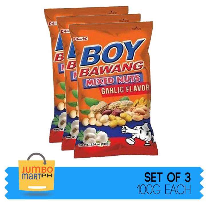 BOY BAWANG MIXED NUTS GARLIC FLAVOR 100G / SET OF 3 Lazada PH