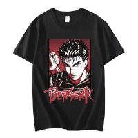 90S Anime Berserk Guts T Shirt Man Soft Cotton Tshirts Manga Swordsman Beast Griffith Tees Gatsu Vintage Gildan