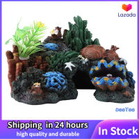 DeeTee Colorful Artificial Resin Coral Cave Decor for Marine Fish Tank Aquarium Ornament