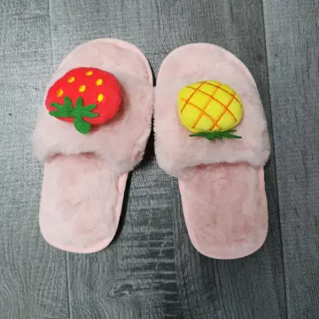 Childrens 2025 fluffy slippers