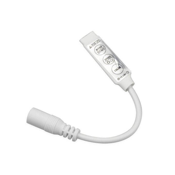worth-buy-ตัวควบคุมไฟหรี่-rgb-dc-12v-3528-5050แถบไฟ-led-มินิ3ปุ่มปรับความเร็ว-สี-ความสว่าง