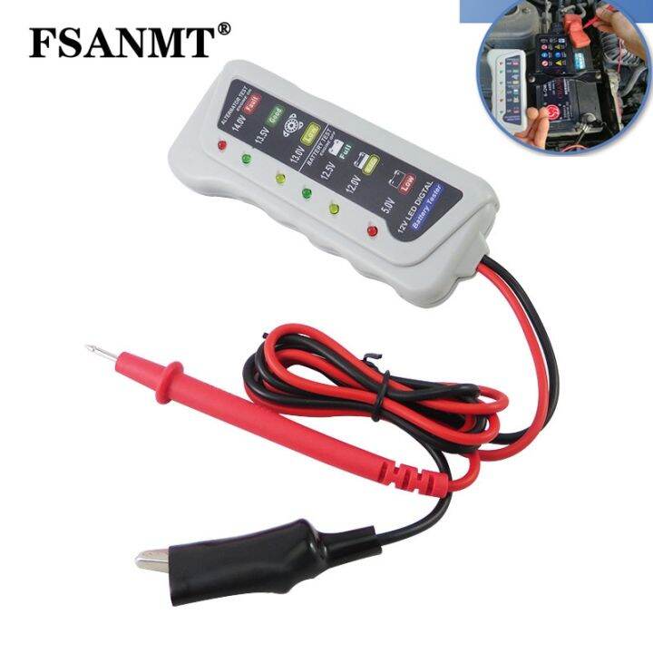 12V Automotive Motorcycle Fault Tester Battery Digital Alternator