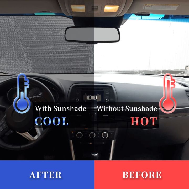 nontan-รถพับได้แผ่นกรองแสงติดรถยนต์ที่บังแดดที่บังแดดป้องกันแสงแดดสำหรับรถด้านหน้ากระบังแสงสะท้อนแสง