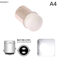 MARBIT ไฟเบรคสัญญาณเลี้ยวถอยหลังอัตโนมัติอเนกประสงค์5W LED 1157หลอดไฟรถยนต์1156สีขาว DC12V นวัตกรรมและใช้งานได้จริง