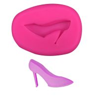 DIY Cartoon crystal glass heels Shoes fondant cake decoration tools food grade silicone molds  T0415 Shoe Care