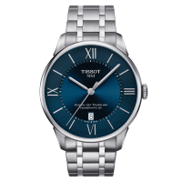 Tissot Chemin des Tourelles Powermatic 80 ทิสโซต์ เชอร์แมง T0994071104800 สีน้ำเงิน เงิน นาฬิกาผู้ชาย