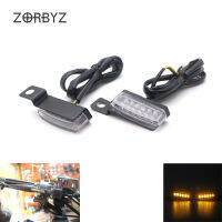 ZORBYZ รถจักรยานยนต์1คู่สีดำมินิ LED คลัชก้านเมาโคมไฟเลี้ยวไฟแสดงสถานะสำหรับยามาฮ่าซูซูกิฮาร์เลย์คาวาซากิ