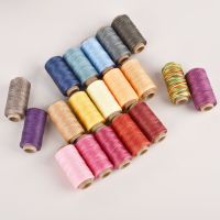 【YD】 50Meters 150D 0.8mm Flat Waxed Thread Leather Sewing String Polyester Cord Stitching Bookbinding Weave
