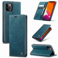 □㍿₪ Leather Case For Iphone 12 Mini Pro Max Luxury Magneitc Flip Matte Wallet Bumper Wallet Phone Cover for iphone 12 12pro Coque