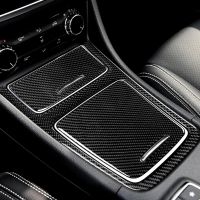 ❈∈☫ Carbon Fiber Central Control Panel Stickers Decoration Trim Car Covers For Mercedes A Class CLA GLA 2013-2018 Accessories