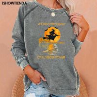 Funny Halloween Blouse Pumpkin Bat Print Women Long Sleeve T Shirts Casual O-Neck Gothic Fashion Streetwear Pullover Tops