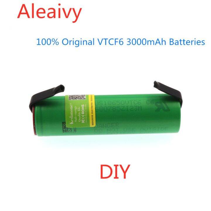 VTC6 18650 3000MAh 3.7V 30A ปล่อยสูง18650สำหรับ US18650VTC6เครื่องมือไฟ ...