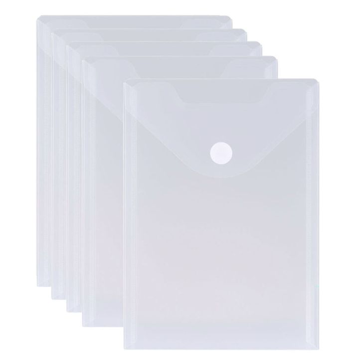 【Study the folder wel】 5pcs/Set A5 Clear Document Folders Poly ...