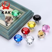 ۞☇ KAK Diamond Shape Crystal Glass Cabinet Knobs and Handles Dresser Drawer Knobs Kitchen Cabinet Handles Furniture Handle Hardware