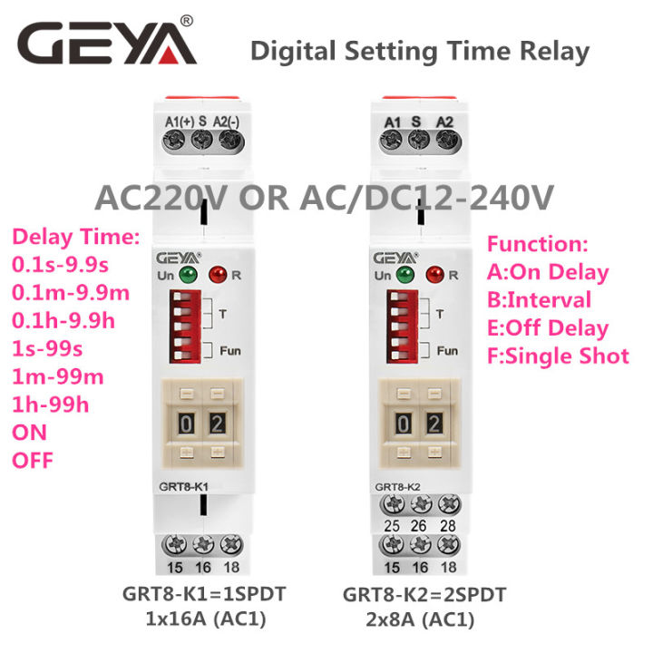 geya-multifunction-timer-relay-electronic-adjustable-or-digital-setting-timer-switch-12v-24v-48v-110v-220v-grt8-m-grt8-k