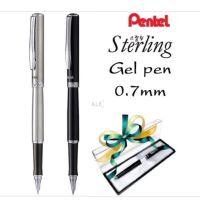 PENTEL ปากกาหมึกเจล รุ่น K-611-600 0.7 มม. (ด้ามสีดำ-เงิน)