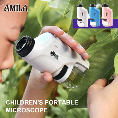 AMILA ของเล่นกล้องจุลทรรศน์แบบพกพาสำหรับเด็ก,ชุดอุปกรณ์ทดลองวิทยาศาสตร์แบบใช้มือถือและนักเรียนมัธยมปลาย