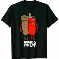 Homies For Life Hannel Lover O-Neck Cotton T Shirt Men Casual Short Sleeve Tees Tops Harajuku Streetwear คุณภาพสูง