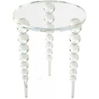 HXL Acrylic American Light Luxury Transparent Living Room Sofa Side Table Gourd Feet Small Coffee Table