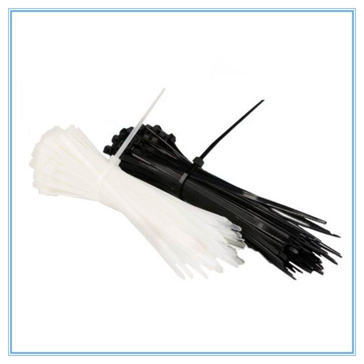 50pcs-8-x-200-250-300-350-400-450mm-white-black-milk-cable-wire-zip-ties-self-locking-nylon-cable-tie