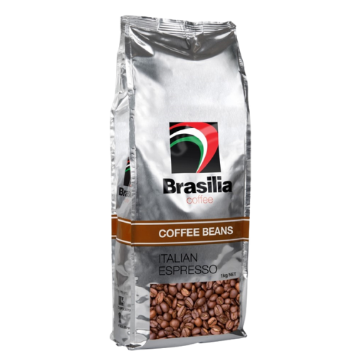 Brasilia Coffee Beans Italian Espresso 1kg, 100 Arabica Coffee Whole