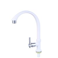 Kitchen Faucet Plastic White Color Tap Single Cold Water Faucet 1/2" Basin Sink Kitchen Accessories Free Shipping