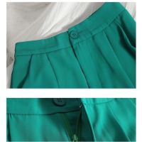 Summer Wide Leg Suit Shorts for Women Korean High Waist Casual Short Pants