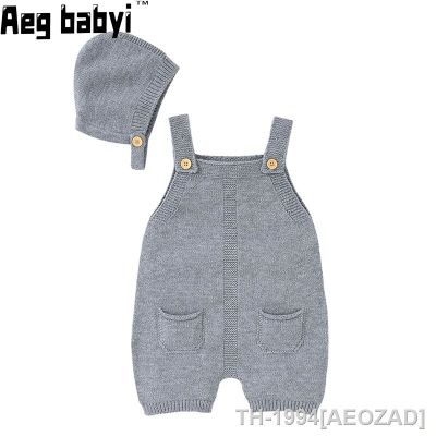 ✁✟◑ Recém-nascido Macacão e Chapéu Infantil Bodysuit De Malha Romper Sem Mangas Roupas de Bebê 0-18 Meses