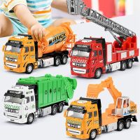 [COD] Cheziwang alloy version pull back car city sanitation fire fighting oil filling crane mixer trolley boy toy wholesale