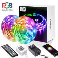 ไฟแถบไฟ Led 30M บลูทูธแอพนำสมัย,แถบไฟ Led RGB เปลี่ยนสีซิงค์เพลงพร้อมรีโมต DC24V