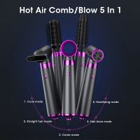 5 In 1 Woman Hair Dryer Hair Straightener Hair Curler Negative Ion Electric Hair Brushes Blow Dryer 220V EU Plug